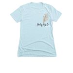 Vintage PAO Pelvis Tee, a Ice Blue Women's Slim Fit Tee (back-view)