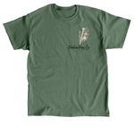 Vintage PAO Pelvis Tee, a Military Green Classic Unisex Tee (back-view)