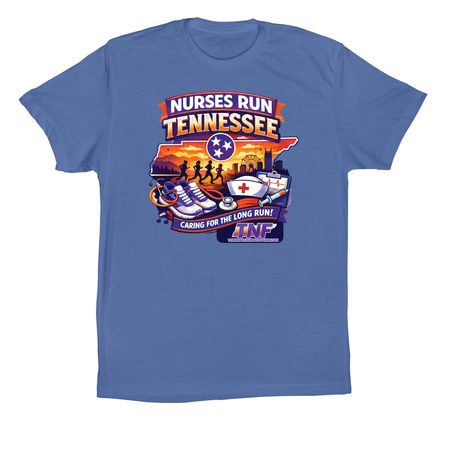 Nurses Run Tennessee: Commemorative T-Shirt, a Columbia Blue Premium Cotton Tee