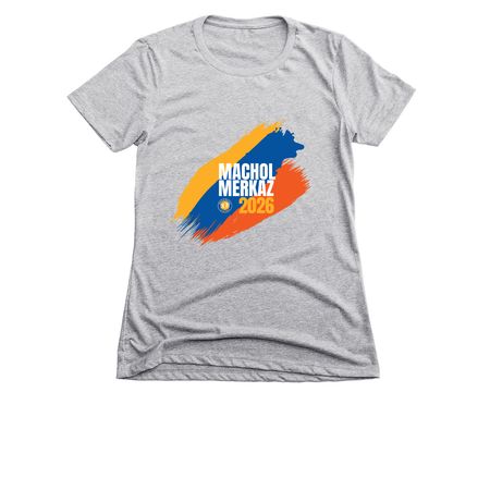 Machol Merkaz 2026 ? Energy in Motion, a Dark Heather Grey Women's Slim Fit Tee