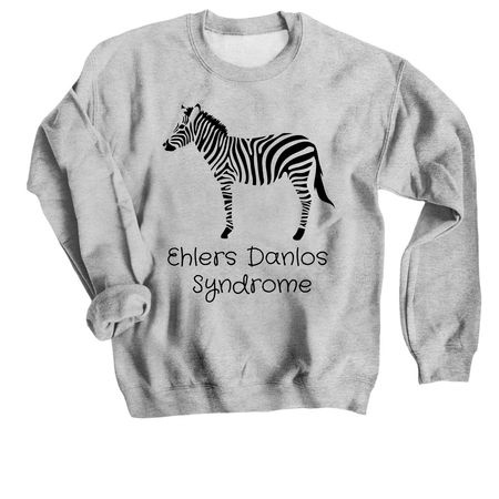 Ehlers Danlos Syndrome Awareness, a Sport Grey Crewneck Sweatshirt