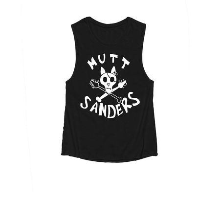 Tops - White Logo, a Black Women's Muscle Tank