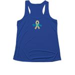 Raise Awareness Rebel, a True Royal Women's Performance Tank (back-view)