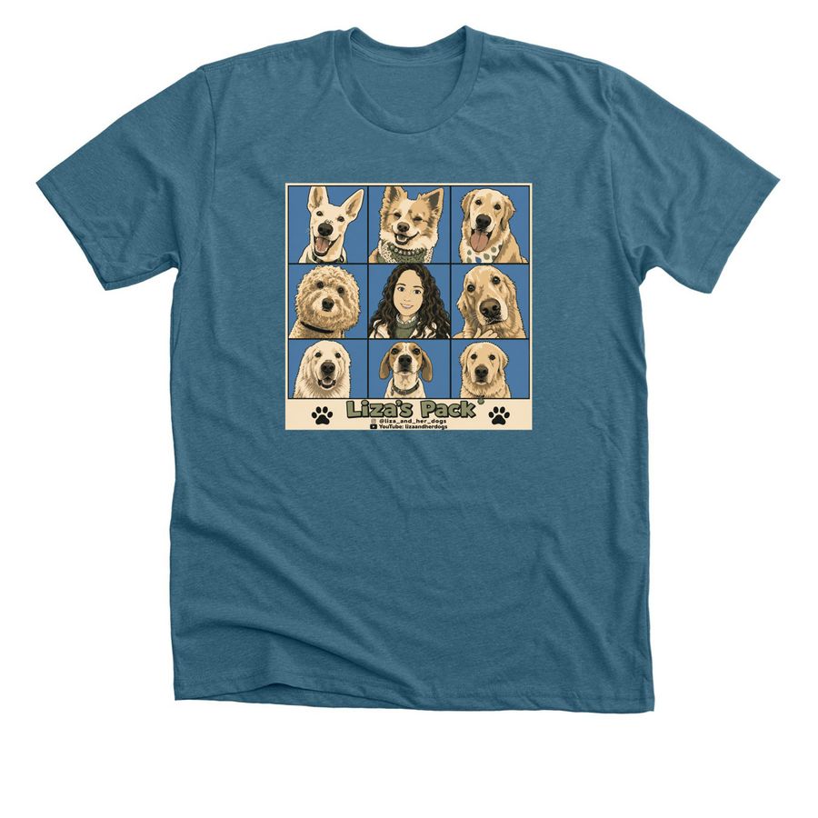 Liza?s Pack, a Heather Deep Teal Premium Unisex Tee