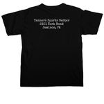 Guns.Ammo.Tanners., a Black Comfort Colors Unisex Tee (back-view)
