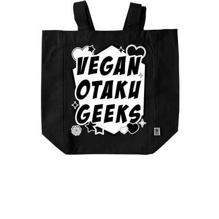 Vegan Otaku Geeks - Classic Tote, a Black Recycled Cotton Tote Bag