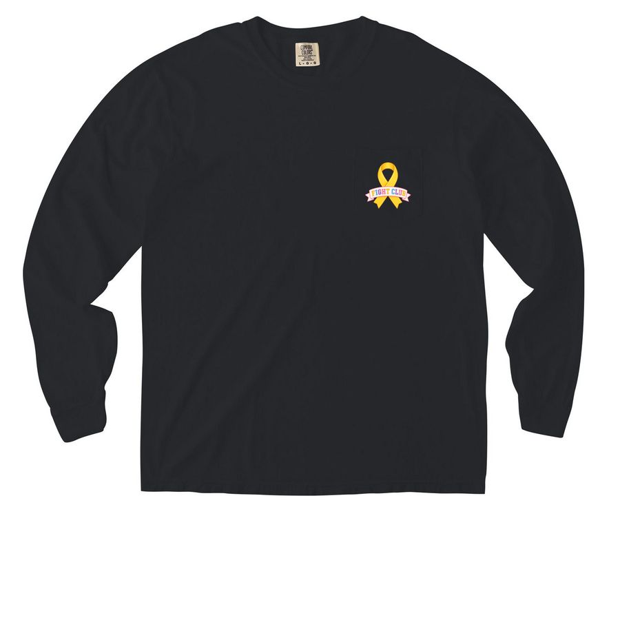 Fight Club - Adult Pocket Shirts, a Black Comfort Colors Long Sleeve Pocket Tee