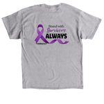DV Awareness Month 2026, a Sport Grey Classic Unisex Tee (back-view)