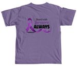 DV Awareness Month 2026, a Grape Comfort Colors Unisex Tee (back-view)