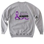 DV Awareness Month 2026, a Sport Grey Softstyle Crewneck Sweatshirt (back-view)