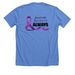 DV Awareness Month 2026, a Heather Columbia Blue Premium Unisex Tee (back-view)