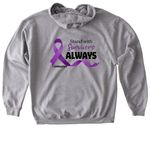 DV Awareness Month 2026, a Sport Grey Gildan Softstyle Pullover Hoodie (back-view)