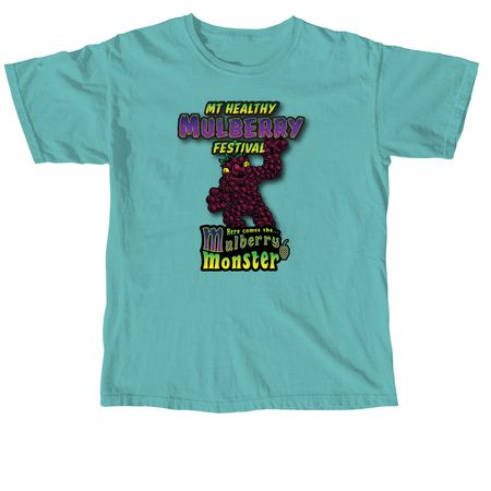 Here Comes the Mulberry Monster!, a Seafoam Comfort Colors Unisex Tee