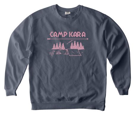 Camp Kara Uniform, a Denim Comfort Colors Crewneck Sweatshirt