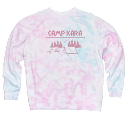 Camp Kara Uniform, a Cotton Candy Tie Dye Crewneck Sweatshirt