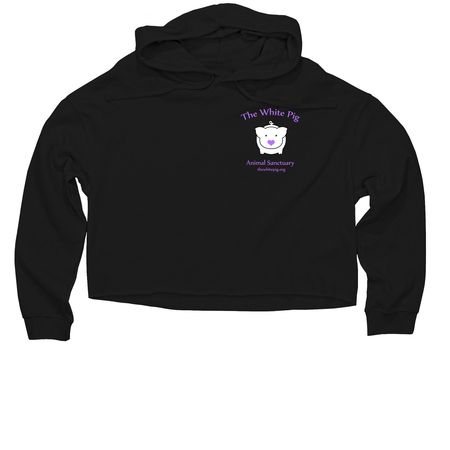 The White Pig Animal Sanctuary, a Black Women?s Lightweight Cropped Hoodie