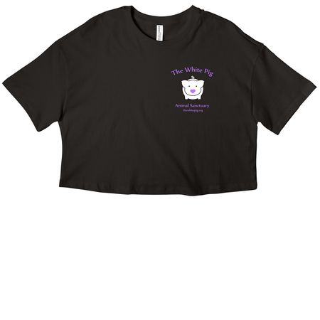 The White Pig Animal Sanctuary, a Black Women?s Cropped Cotton Tee