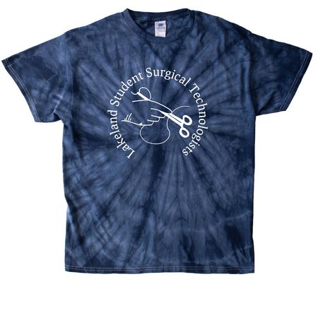 LCC-SST Logo Tie Dye Tee, a Navy Classic Tie Dye Tee