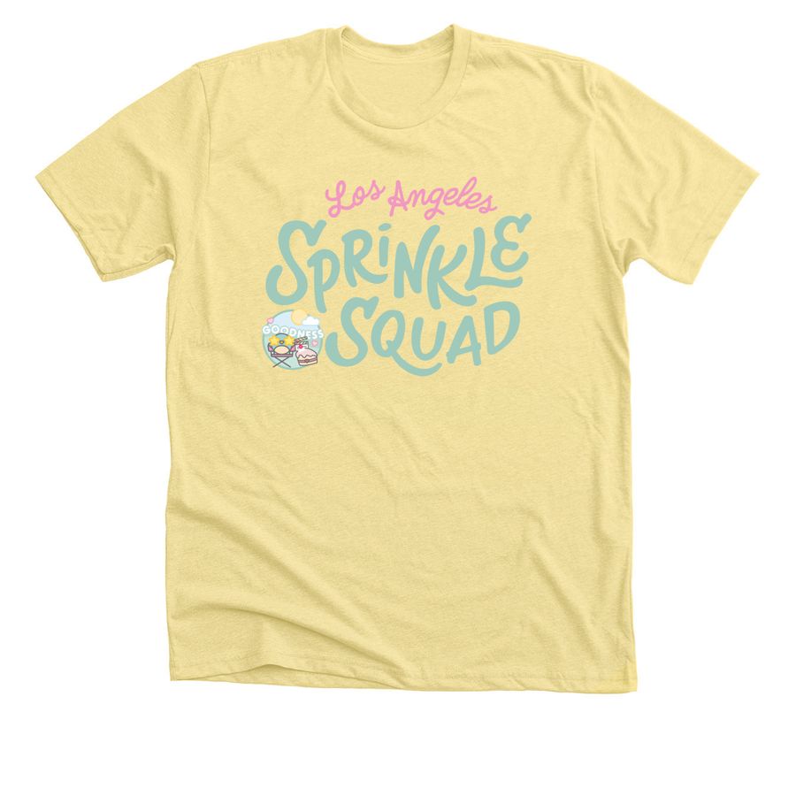 The Sprinkliest Squad!, a Heather Yellow Gold Premium Unisex Tee