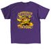 Caution I'm Feral, a Purple Classic Unisex Tee (back-view)