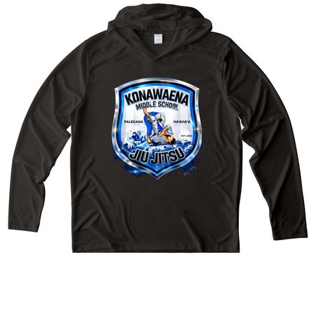 KMS BJJ Dynamic Performance Hoodie, a Black UV Performance Long Sleeve Hoodie