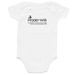 Wear Your Stripes White Onesie, a White Infant Onesie (back-view)
