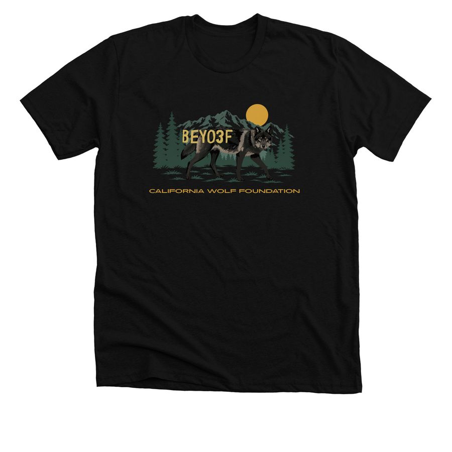 BEY03F, a Solid Black Blend Premium Unisex Tee