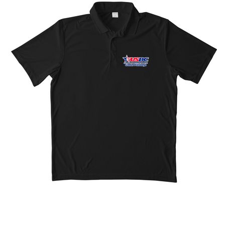 Performance, a Black Unisex Performance Polo