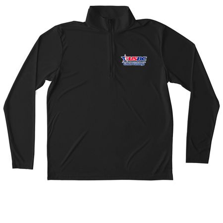 Performance, a Black Unisex Performance Quarter Zip Pullover