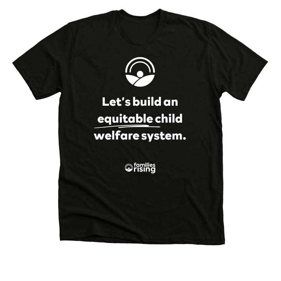 Equitable Child Welfare System ? Dark Tee, a Black Heather Premium Unisex Tee