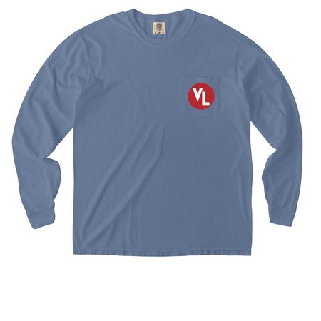 Virginia Living's Pocket Tee?Duke, a Blue Jean Comfort Colors Long Sleeve Pocket Tee