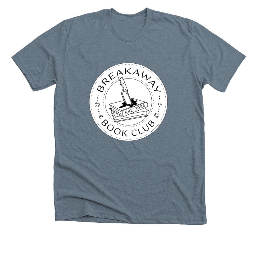 Breakaway Bookclub, a Heather Blue Storm Premium Unisex Tee