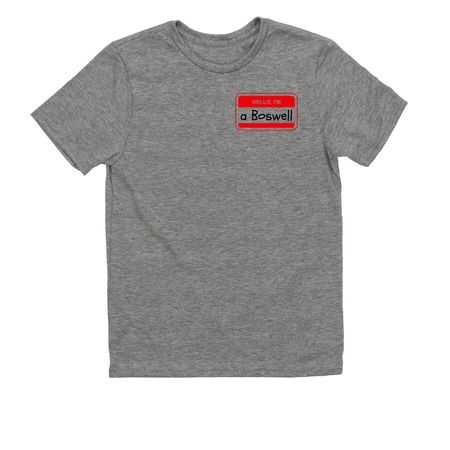 Youth Nametag Shirts, a Aluminum Grey Allmade Youth Eco Triblend Tee