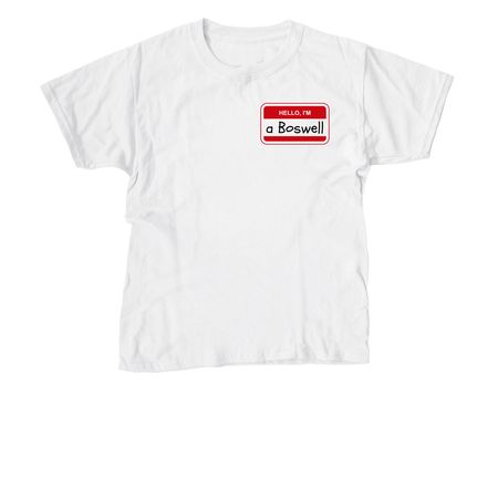 Youth Nametag Shirts, a White Youth Unisex Tee