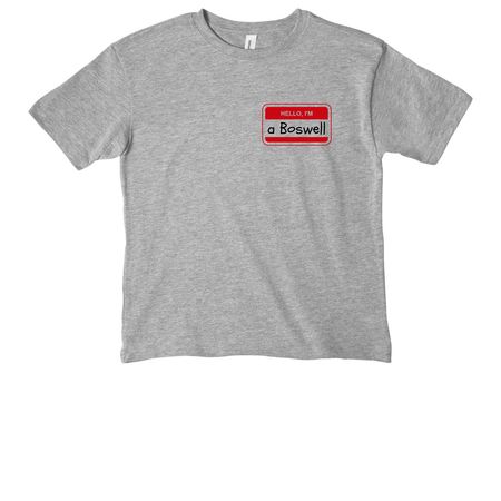Youth Nametag Shirts, a Athletic Heather Youth Heavyweight Tee