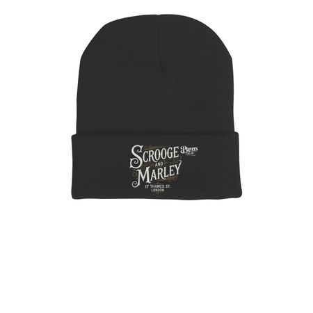 A Christmas Carol - Beanie, a Black Printed Cuffed Beanie
