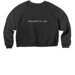 Cropped Sweatshirts, a Dark Grey Women's Premium Cropped Raglan Sweatshirt (back-view)