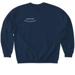 Cape Cod loves Cranberries, a Navy Softstyle Crewneck Sweatshirt (back-view)