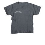 Cape Cod loves Cranberries, a Dark Heather Youth Unisex Tee (back-view)