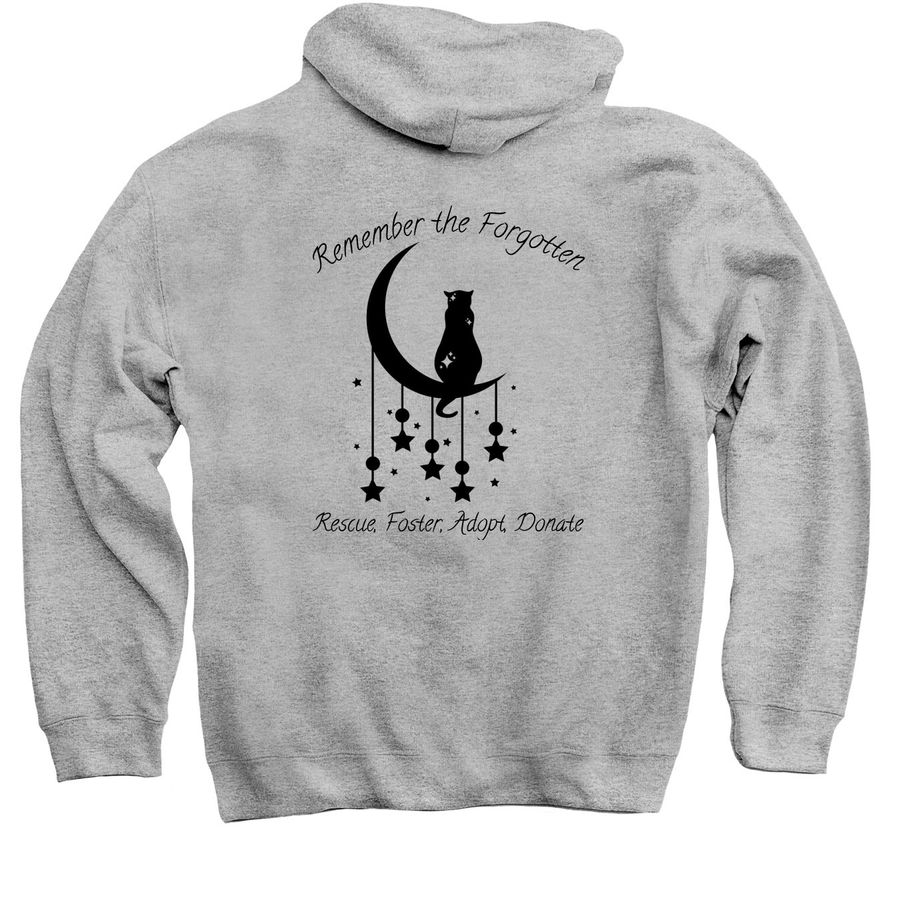 Rescue Kitty&nbsp;, a Sport Grey Pullover Hoodie (back-view)