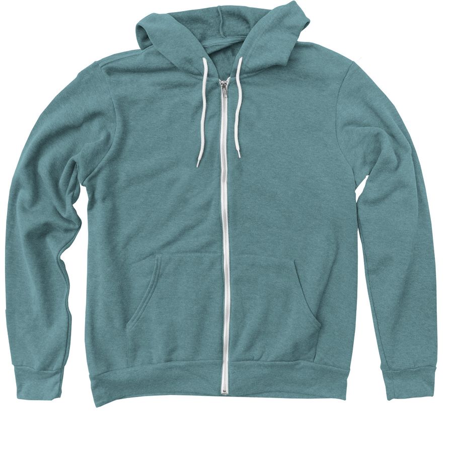 THH Swag, a Heather Deep Teal Zip Up Hoodie