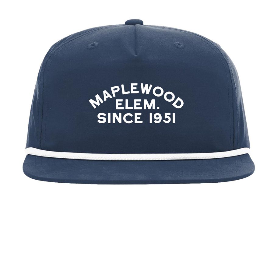 Maplewood Classic Ball Cap ? Adult, a Navy/ White Printed Umpqua Snapback Cap