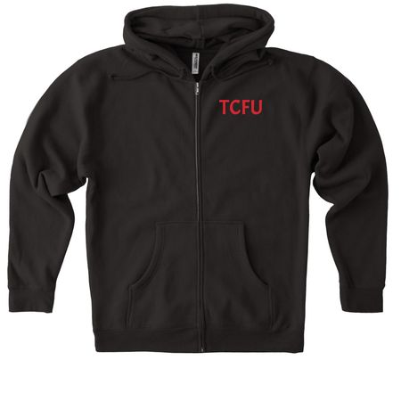 TCFU Zip Up Hoodies, a Black Heavyweight Zip Up Hoodie