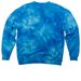 ISSDC Paw Prints, a Aqua Blue Tie Dye Crewneck Sweatshirt (back-view)
