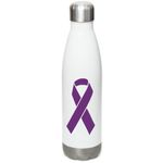 DV water bottle&nbsp;, a White Stainless Steel Water Bottle (back-view)