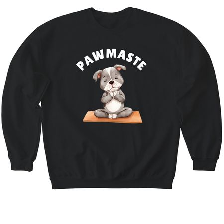 PAWMASTE, a Black Softstyle Crewneck Sweatshirt