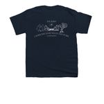 Under the Same Moon & Stars, a Navy Youth Unisex Tee (back-view)