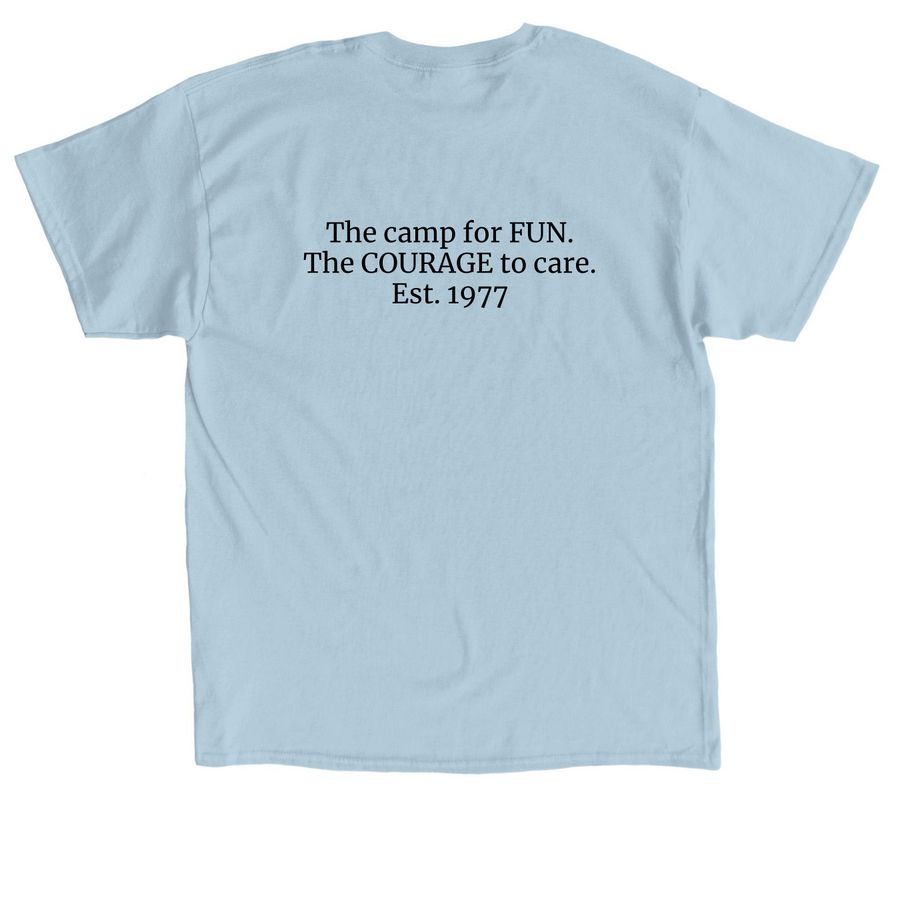 Camp Courage Missouri, a Light Blue Classic Unisex Tee (back-view)