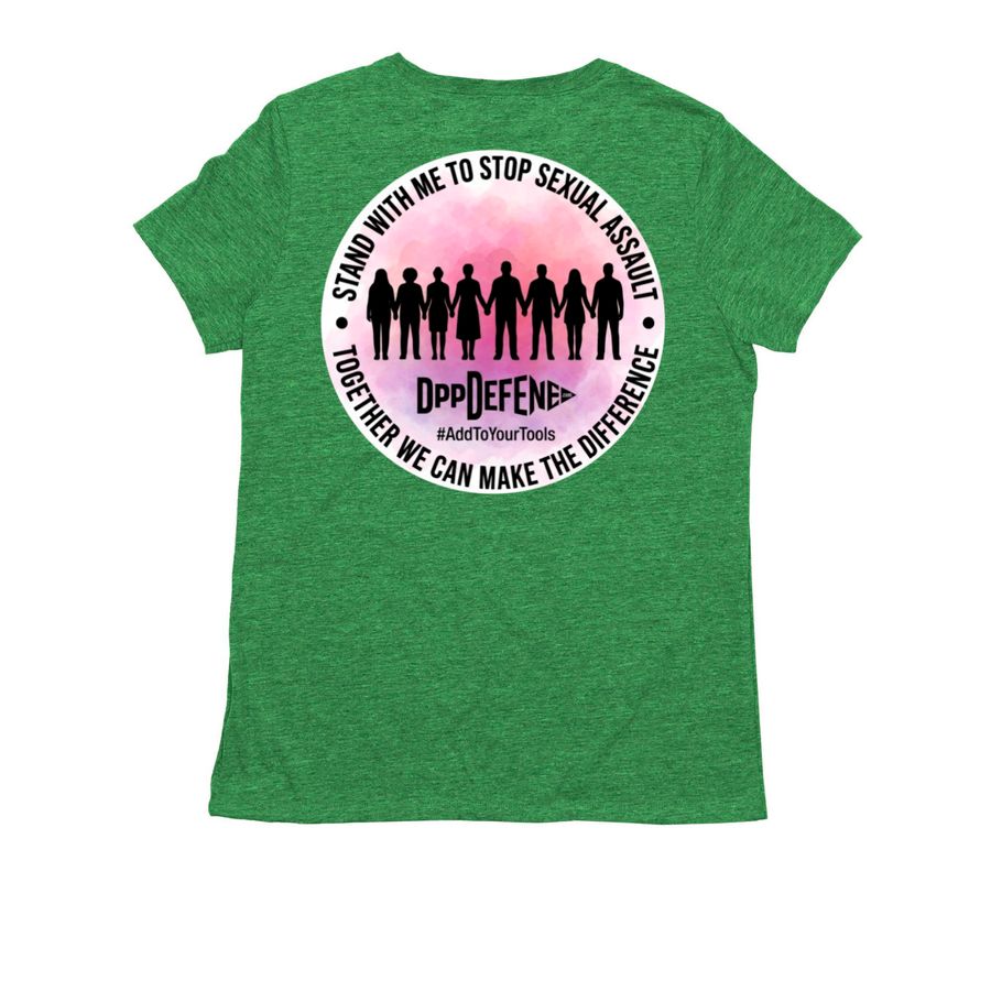 Stand with Me Stop Sexual Assault, a Enviro Green Allmade Eco Triblend Women?s Tee