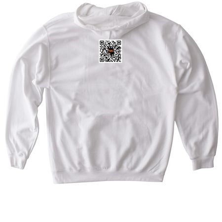Saved Not Soft, a White Gildan Softstyle Pullover Hoodie (back-view)